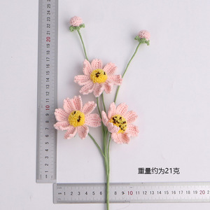 Fleurs de cosmos au <span class=keywords><strong>crochet</strong></span> faites à la main, fleurs de gerbera au <span class=keywords><strong>crochet</strong></span>, décoration d'intérieur, décoration de mariage, bouquet de fleurs au <span class=keywords><strong>crochet</strong></span> - Product Image 6