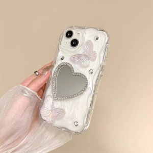 Custodia per Telefono di Lusso in <span class=keywords><strong>Silicone</strong></span> con Strass, Specchio, Fiocco, Fiore e Farfalla per <span class=keywords><strong>iPhone</strong></span> 14 Plus 15 Pro Max 16 13 <span class=keywords><strong>12</strong></span> 11 17 - Product Image 5