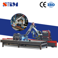 Robot de soudage industriel SRM contrôlé par PLC avec engrenage et chenilles de déplacement pour la soudure de structures en acier