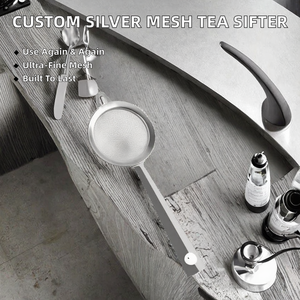 Wholesale Custom Made Reusable Stainless Steel 304 Silver Fine Mesh Match Sifter with <b>Spoons</b> ZF Global Export - Product Image 2