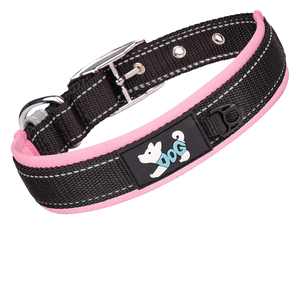 Yansıtıcı katı desen toka ile ayarlanabilir naylon köpek tasması kişiselleştirilmiş güvenlik klasik tarzı köpek yaka - Product Image 1
