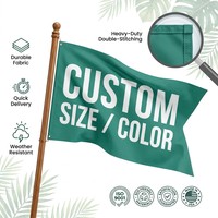 Bannière publicitaire personnalisée OEM ODM avec logo sur mesure 3ft x 5ft en polyester durable, livraison rapide, prix bas, vente en gros