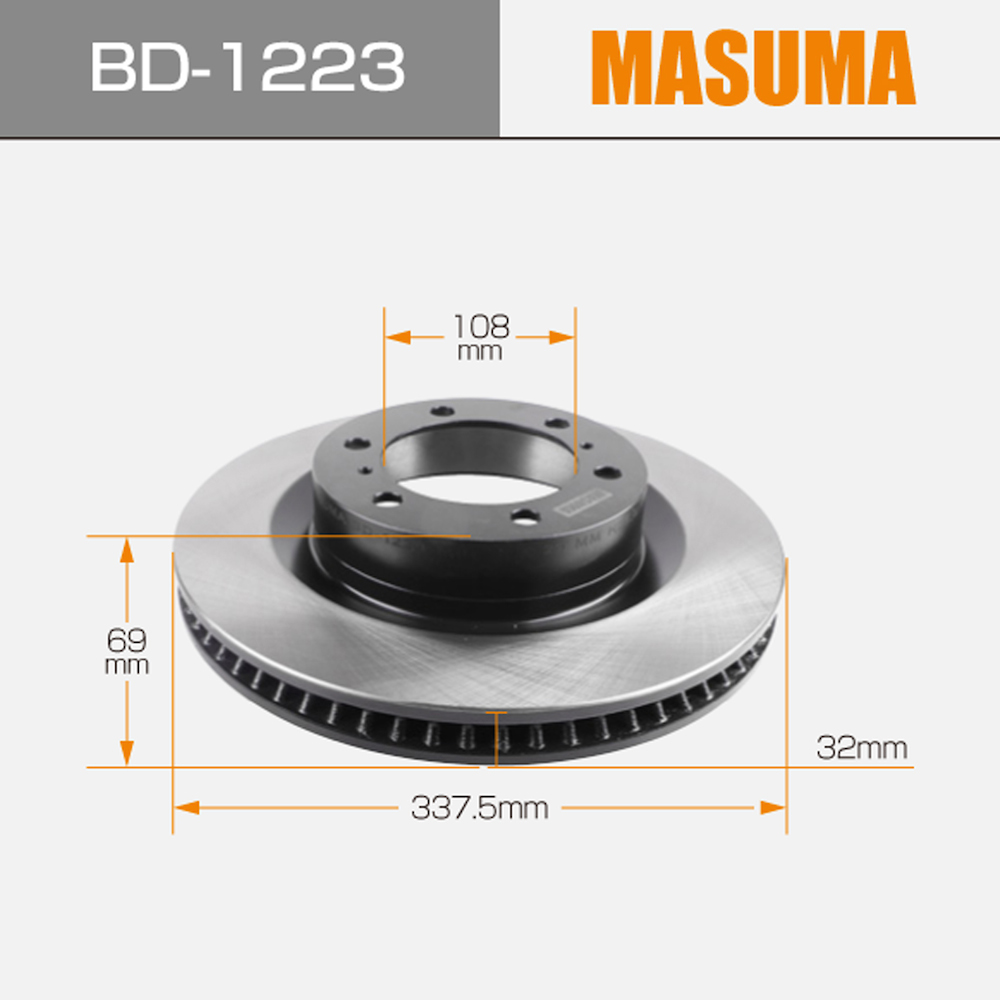ミカンSR美品 MASUMA Auto System Brake Disc for Toyota 4runner - OE No