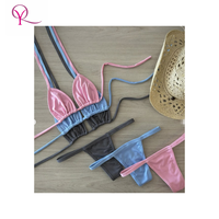 Luxe designer bikini set voor dames, zomer 2026, halternek, thong, spandex/polyester, anti-UV, snel drogend, strandkleding