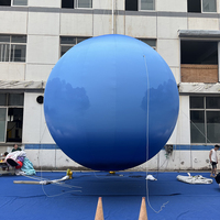Grande boule gonflable bleue ciel clair pour décoration artistique, boule gonflable personnalisée pour festival, spectacle, affichage commercial