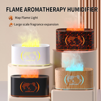 Diffuseur d'arômes à flamme volcanique, humidificateur ultrasonique à brume froide 160 ml, diffuseur d'huiles essentielles avec lumière LED de nuit à 7 couleurs