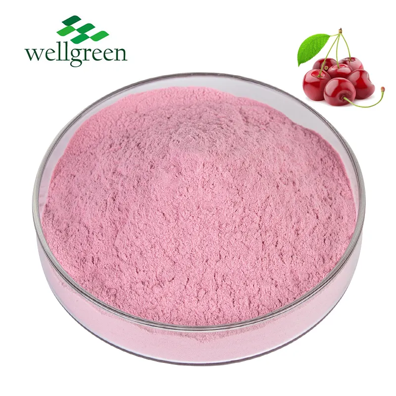 Anh đào màu hồng chiết xuất nhà máy số lượng lớn giá xuất khẩu Vitamin C hương vị màu Đỏ Acerola Cherry bột trái cây