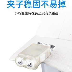 Headlamp Rechargeable Led White Light Portable Outdoor Camping Hat <b>Clip</b> Lamp - Product Image 1