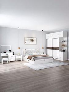 Set di Mobili Semplici e Moderni per Camera da Letto in Legno per Hotel a 5 Stelle Letto Matrimoniale King Size - Product Image 2