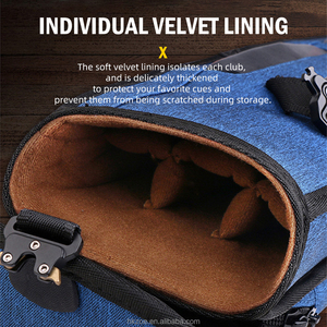 Jflowers Pool Cue Case 3x5, Pool Cue Carrying Case Soft Padded Billiard Stick Bag with Multi-pocket for 3 Butts and 5 Shafts - Product Image 4