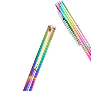 Wholesale Promotional Custom Logo Gift <b>Pens</b> Rainbow Plate Ballpoint Metal Rod <b>Pen</b> Rotating Design with Custom Logo Ball <b>Pen</b> - Product Image 4