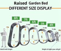 China Hersteller verzinkt Hinterhof Patio Pflanzer Metall Oval angehoben Garten bett Pflanzer für Kräuter Blumen Früchte