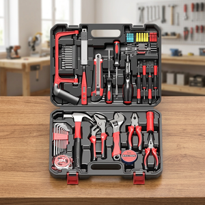 Trousse à outils de réparation pour la maison, ensemble de maintenance manuel combiné, pour électriciens et charpentiers, mallette rigide OEM - Product Image 1