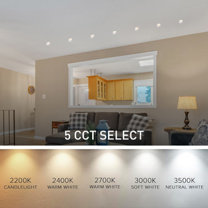 3inch trimless Slim vuông downlight Led đèn chiếu sáng Dimmable CRI 90 + ETL được liệt kê 5cct 2700K | 3000k | 3500k | 4000k | 5000K - Product Image 5