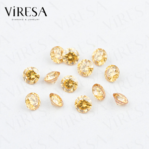 Vendita diretta in fabbrica di pietre Moissanite <span class=keywords><strong>color</strong></span> giallo Champagne 0.8-2.9mm Vvs Vvs1 diamanti Moissanite piccole dimensioni da mischia - Product Image 3