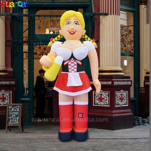 Mejor venta inflable camarera niña muñeca inflable precio promocional publicidad personalizada inflable entrega rápida para restaurante - Product Image 5