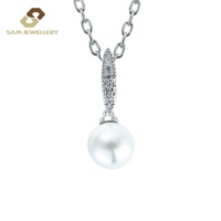 Ensemble de bijoux en argent sterling S925, design simple, perle d'eau douce, collier avec pendentif, boucles d'oreilles pendantes, bijoux bohèmes pour femmes
