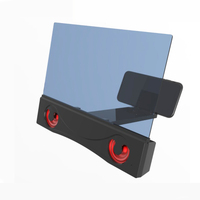 12 téléphone Écran Loupe avec Sans Fil Haut-Parleur 3D Cellulaire Téléphone Écran Amplificateur pour les Films Vidéos de Jeu Compatible avec Tous Les