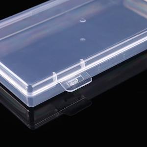 Caja de almacenamiento de plástico transparente con tapa abatible de 17cm de largo para piezas de joyería y anzuelos, organizador de escritorio, contenedor pequeño vacío - Product Image 3