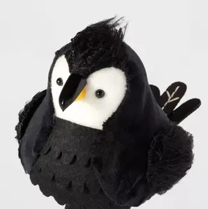 Midnight Raven Featherly Friends Bird Halloween Decorative Figurine