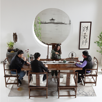 AILICHEN New Chinese Massivholz Tee tisch Log moderne Tee tisch und Stuhl Kombination
