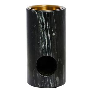 حجر ش حديث أسود أسطوانة قابلة للتركيب رخام وحامل رخام بخور مبخرة - Product Image 2