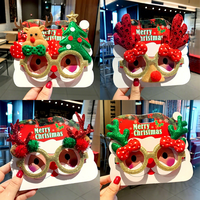 Montures de lunettes décoratives de Noël en plastique, accessoires de fête pour déguisements de Père Noël, rennes et sapins de Noël