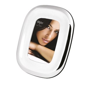 Mjto <b>Photo</b> <b>Frame</b> 130X180 Mm Silver Plated Metal <b>Oval</b> Design - Product Image 1