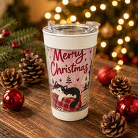 Mug à café en forme de sapin de Noël avec insert remplaçable, antidérapant, cadeau de Noël