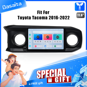 Dasaita, reproductor Multimedia de vídeo para coche de 11,6 pulgadas, pantalla táctil, radios estéreo, Carplay, tercera generación, Tacoma 2016-2023, ayuda para marcha atrás de la cabeza - Product Image 2