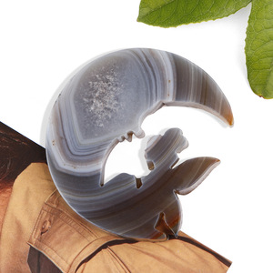 Artigianato in Agata Striata Rosa <span class=keywords><strong>e</strong></span> Vari Materiali con Design di Teschi di <span class=keywords><strong>Lupo</strong></span> <span class=keywords><strong>e</strong></span> Fata - Product Image 6