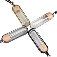 Diffuseur de parfum portable en forme de capsule de luxe vide de 10 ml, flacon en verre à suspendre pour voiture