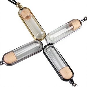 Diffuseur de parfum portable en forme de capsule de luxe vide de 10 ml, flacon en verre à suspendre pour voiture - Product Image 2
