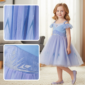 ชุดเดรสเด็กผู้หญิงลายลูกไม้สีม่วงประดับเลื่อม แขนพอง สไตล์แฟรี่ สำหรับงานปาร์ตี้ ลด<span class=keywords><strong>ราคา</strong></span>พิเศษ พร้อมส่ง - Product Image 3