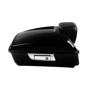 Baúl Tour Pak de 10.7 Pulgadas con Respaldo y Parrilla <span class=keywords><strong>para</strong></span> Motocicleta Harley Touring Road Street Glide 2014-2023, ABS Negro Brillante - Product Image 3