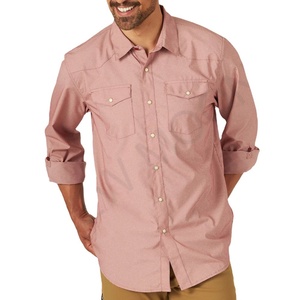 Custom Men's Button Down Shirt with Pockets UPF50 UV Protection Quick Dry Long Sleeve Fishing Shirt - Product Image 1