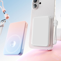Batterie externe magnétique sans fil personnalisée de 10 000 mAh avec chargeur de montre connectée, pack de batterie portable à charge rapide PD pour téléphone portable