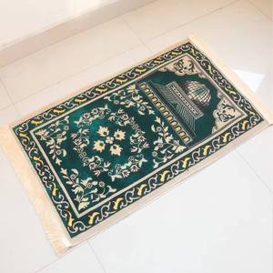 Alfombra de Oración Musulmana de Alta Calidad con Diseño de Plantas, Tipo Lana, Resistente al Desgaste, Base de Goma Antideslizante, Alfombra para Piso YASEEN 70x110CM - Product Image 1
