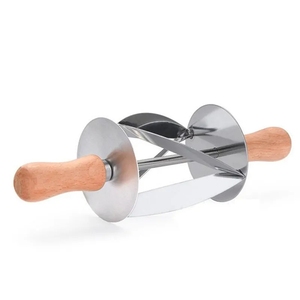 XR, venta al por mayor, herramientas para hornear <span class=keywords><strong>y</strong></span> <span class=keywords><strong>repostería</strong></span>, mango de madera de acero inoxidable, horno, mantequilla, pan, croissant, Manuel, cortador de rodillos, rebanador - Product Image 1