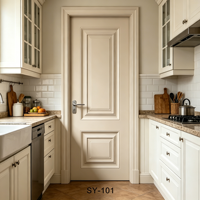 Porte intérieure en MDF résistant à l'humidité, finition CPL, portes en bois pour cuisine et buanderie