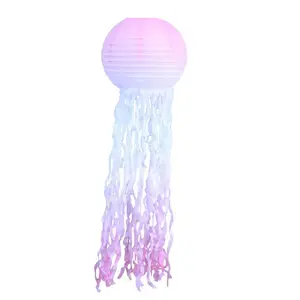 Honeycomb Ocean Party Decorative Lamps Set For Baby Kids Gift Birthday Room Outdoor Hanging Jellyfish Paper Lantern