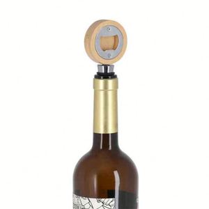 Ouvre-bouteille plat multifonctionnel personnalisé en acier inoxydable avec revêtement en bambou, ouvre-bouteille magnétique pour réfrigérateur - Product Image 4