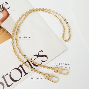 Venta al por mayor <span class=keywords><strong>bolso</strong></span> de metal <span class=keywords><strong>intercambiable</strong></span> correas de cadena gancho galvanizado resistente a la decoloración moda lujo clásico DIY monedero hombro - Product Image 3