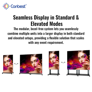 จอแสดงผล LED แบบพกพา Canbest P1.2 P1.5 P1.8 Cj Lift สำหรับโปสเตอร์ดิจิทัล โทเท็มในร่ม CCB GOB จอวิดีโอพับได้สำหรับงานอีเว้นท์ - Product Image 3