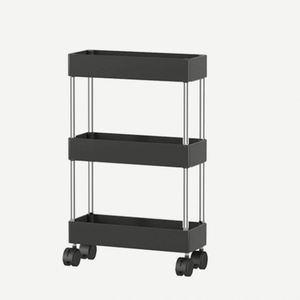 <b>Folding</b> 3 Tier Mobile Storage Utility <b>Cart</b> Nordic <b>Folding</b> Storage Rack the Easy Load Home Metal Utility Kitchen Storage Trolley - Product Image 1