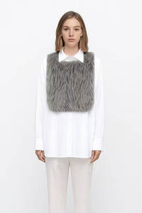 맞춤 제작 새로운 인조 모피 겨울 칼라 탈부착 플러시 넥워머 캐주얼 웨어 우아한 스카프 패션 좋은 품질의 겨울 숄 - Product Image 3