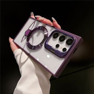 Custodia per telefono con supporto invisibile per fotocamera magnetica trasparente per <span class=keywords><strong>Samsung</strong></span> <span class=keywords><strong>S22</strong></span> S23 S24 S25 Ultra Anti-Drop <span class=keywords><strong>accessori</strong></span> per telefono - Product Image 3