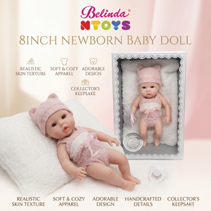 Bambole Reborn <span class=keywords><strong>Belinda</strong></span> all'Ingrosso, 8 Pollici, Realistiche in Silicone, Giocattoli per Neonati, Kit Bambole Reborn in Silicone Morbido a Corpo Intero - Product Image 1