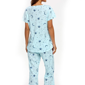 Camisón de Verano para Mujer, Tela de Peso Medio, Mezcla de Algodón y Viscosa Transpirable, Diseño Versátil, Ropa de Dormir, Cintura Elástica - Product Image 4