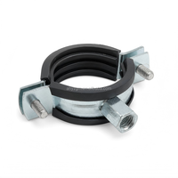 Galvanized Rubber Clamp Rust Proof Corrosion Resistant Fastener Imperial Inch General Industry